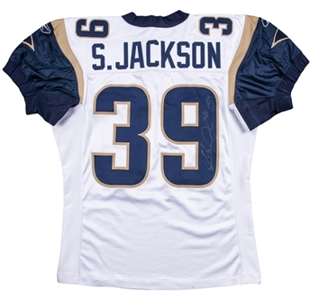 2004 Steven Jackson Game Used & Signed St. Louis Rams Road Jersey (Beckett)